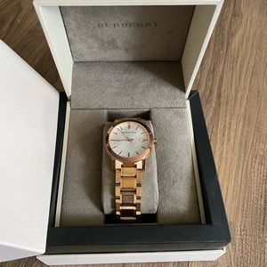 Authentic Burberry watch in rose gold